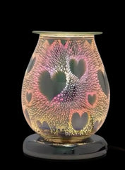 3d hearts red wax and oil warmer electric decorative