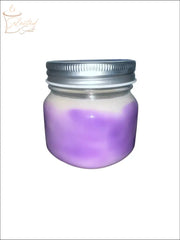 Selected Scent small jar long lasting scented candle with purple ombre wax and silver screw lid for gifts