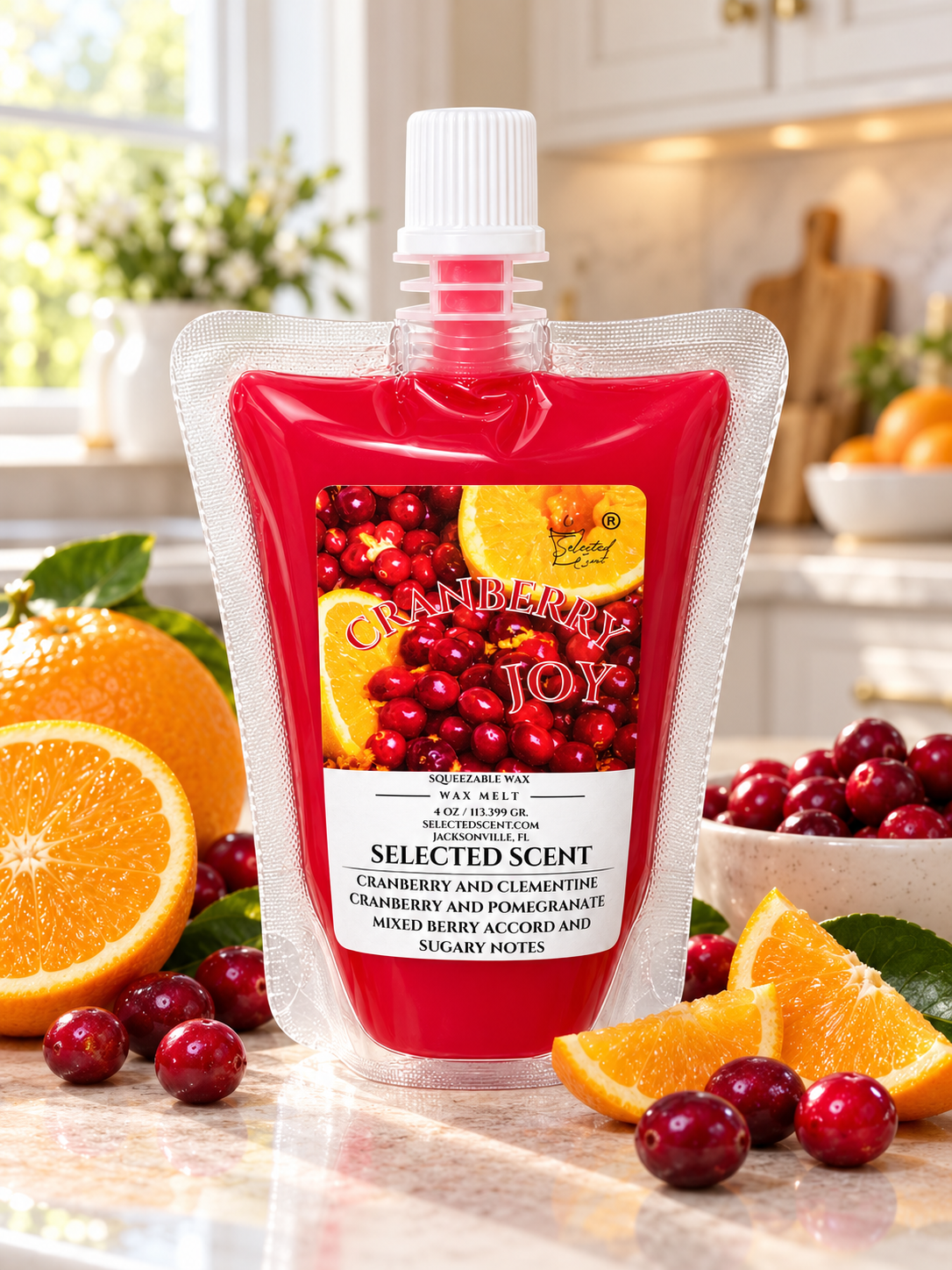 Cranberry Joy Squeezable Wax Melt | Holiday Wax Melts