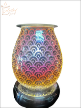 Selected Scent Electric Decorative Warmer with colorful illuminated glass design and black base