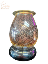 Selected Scent Electric Decorative Warmer with intricate geometric pattern and reflective glass design