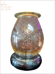 Selected Scent Electric Decorative Warmer with intricate geometric pattern and reflective glass design