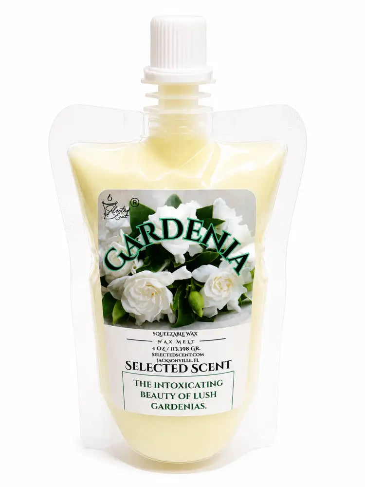 4 ounce squeezable all-natural long-lasting wax melts for home fragrance warmers - gardenia