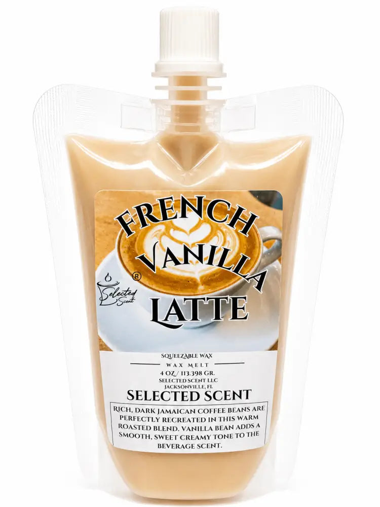 4 ounce squeezable all-natural long-lasting wax melts for home fragrance warmers - french vanilla latte