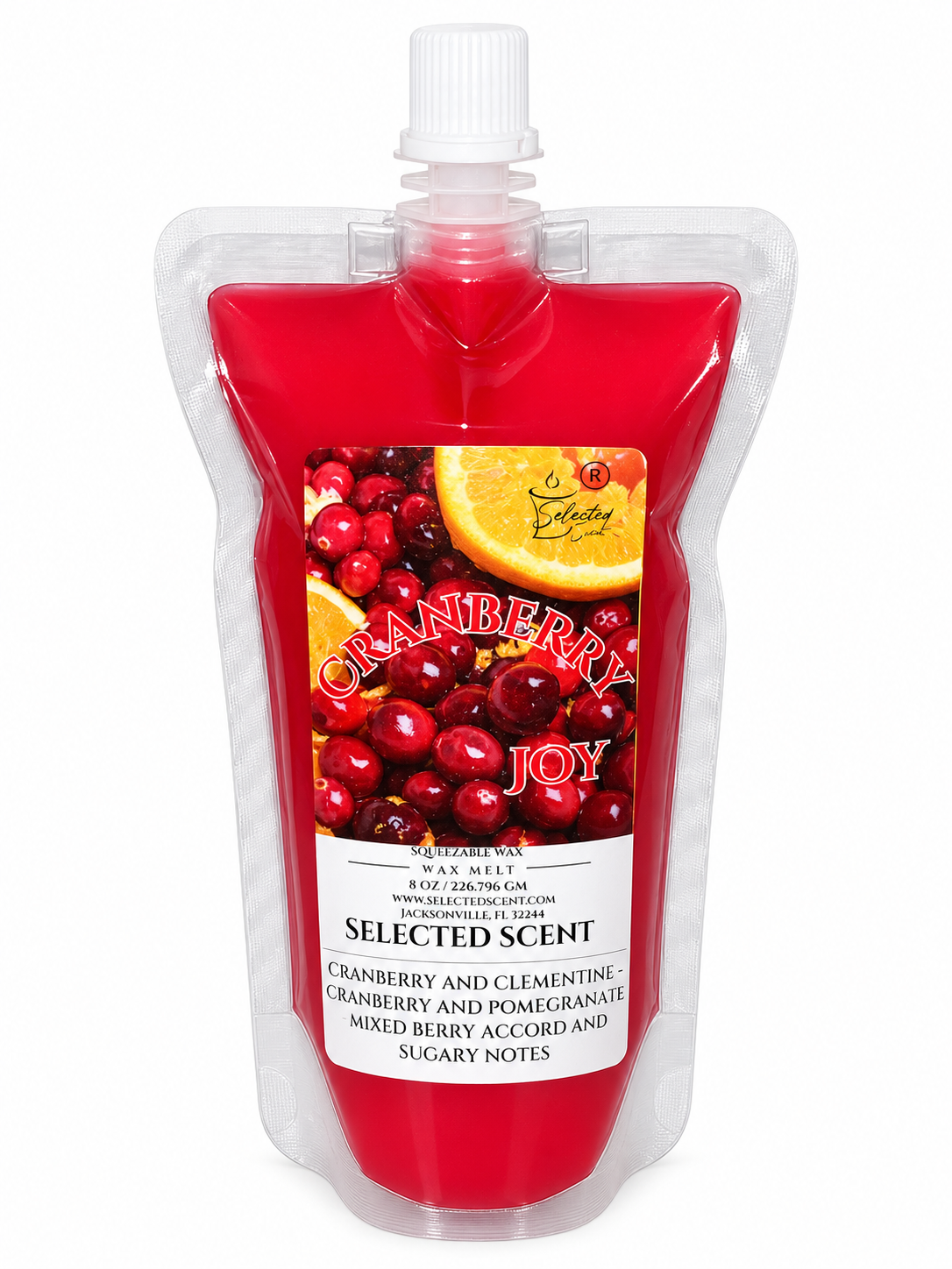 Cranberry Joy Squeezable Wax Melt | Holiday Wax Melts