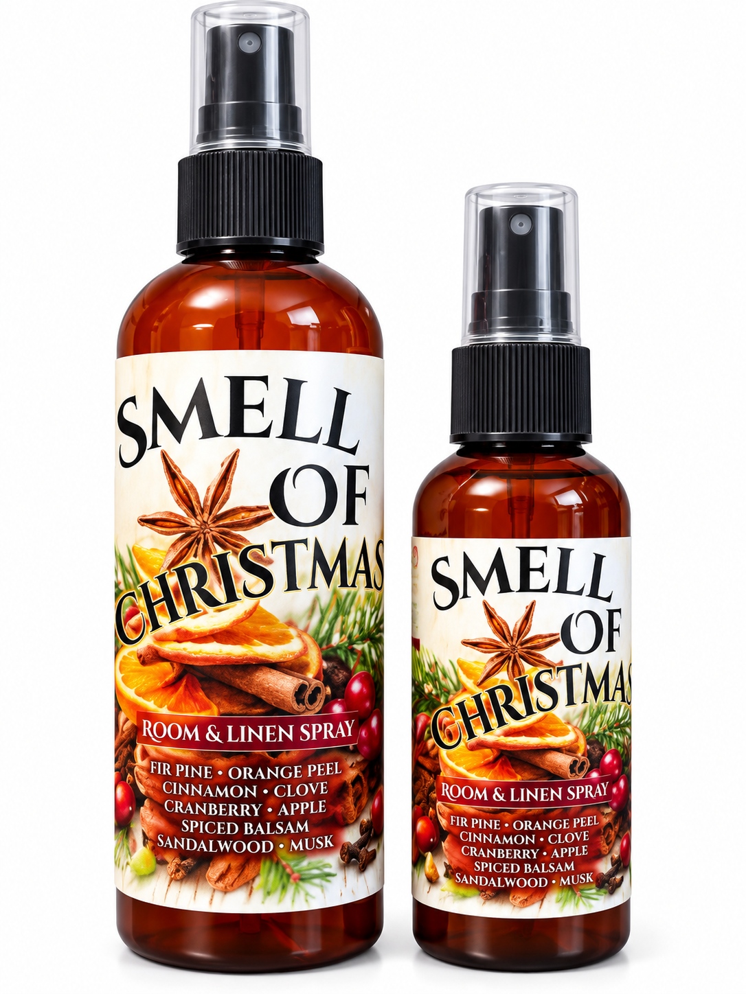 Smell of Christmas Room & Linen Spray | Warm Holiday Spice & Citrus