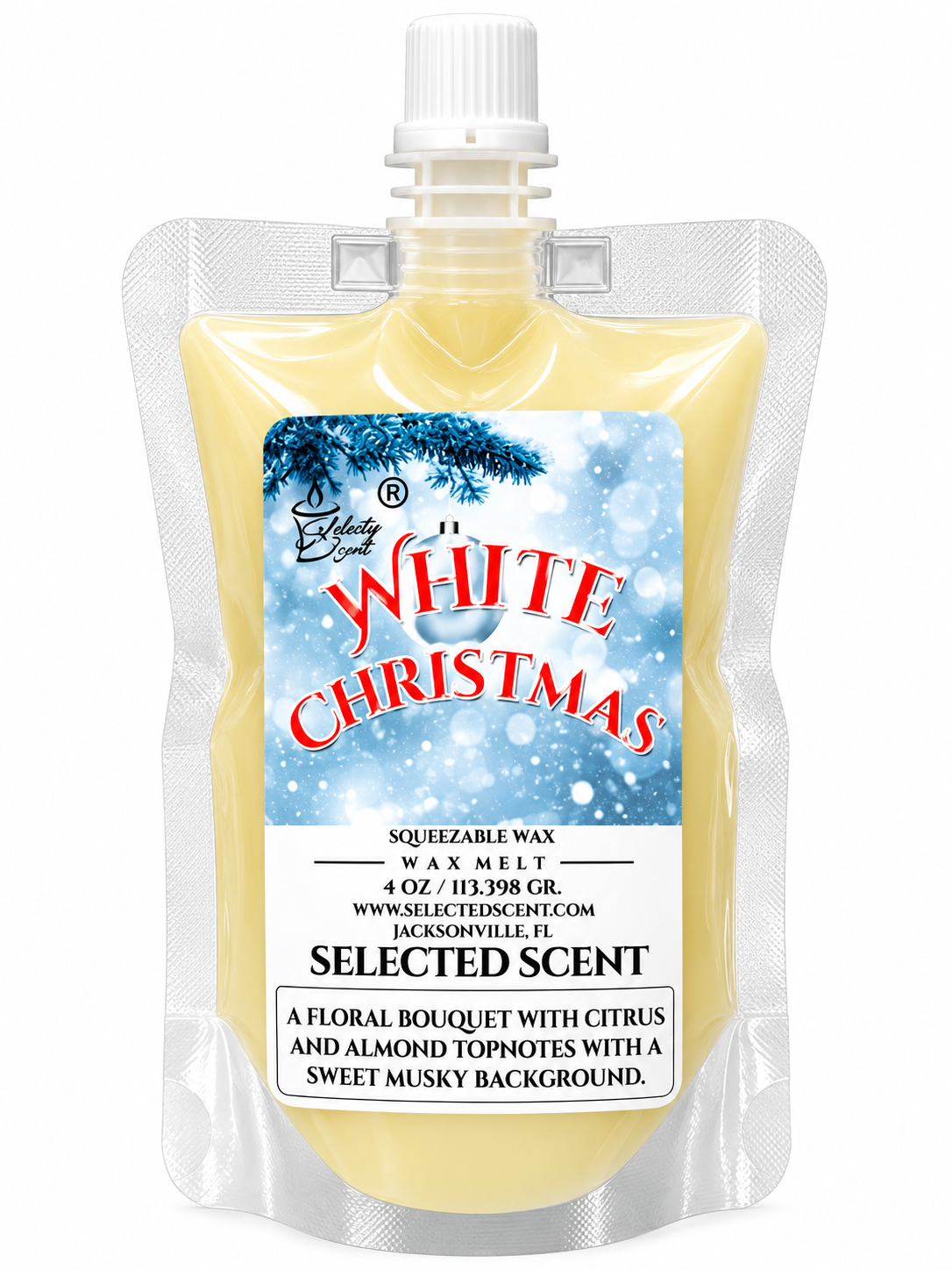White Christmas Squeezable Wax Melt | Holiday Wax Melts