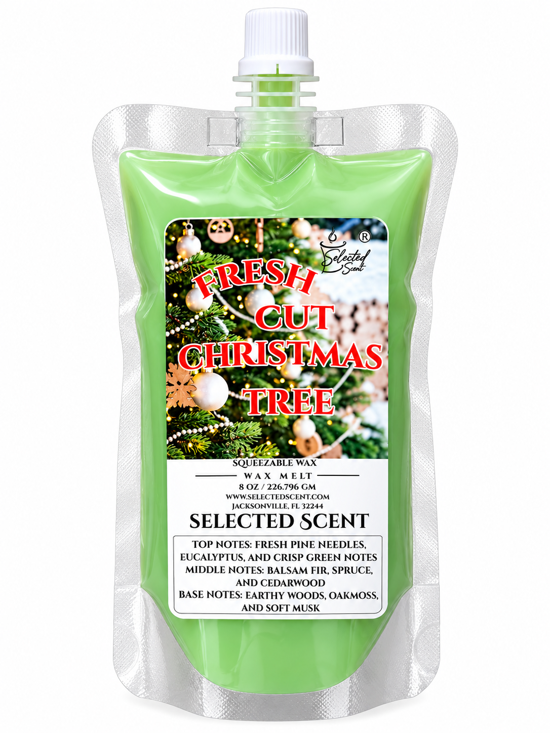 Fresh Cut Christmas Tree Squeezable Wax Melt | Holiday Wax Melts