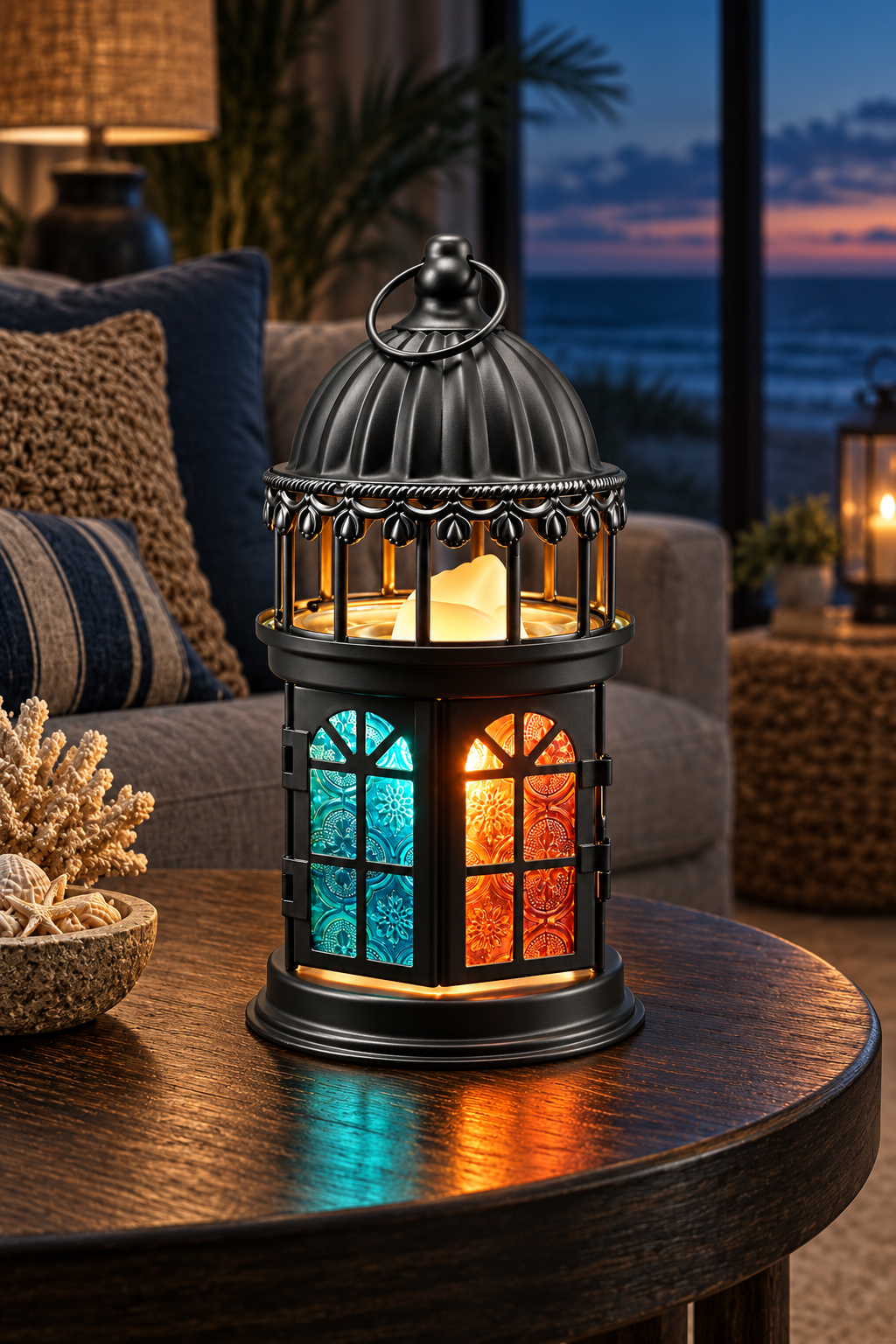 Black Decorative Gazebo Wax And Oil Warmer Electric Decorative Warmer PLUS 3 Pack Halogen Bulb Replacments