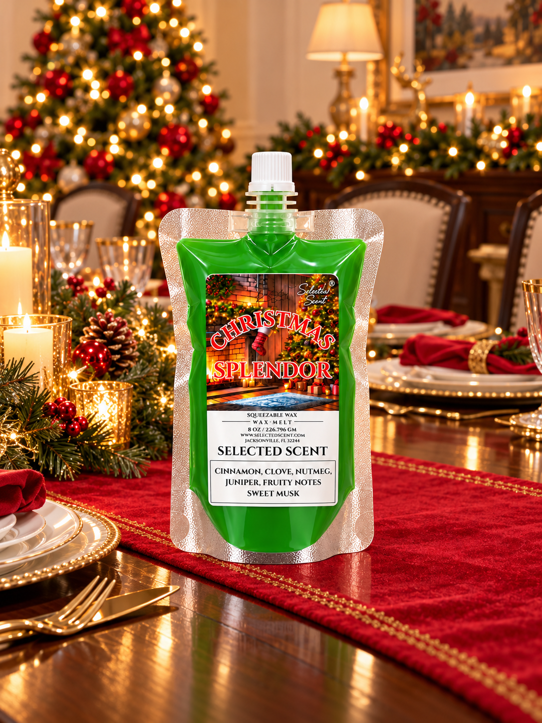 Christmas Splendor Squeezable Wax Melt | Holiday Wax Melts