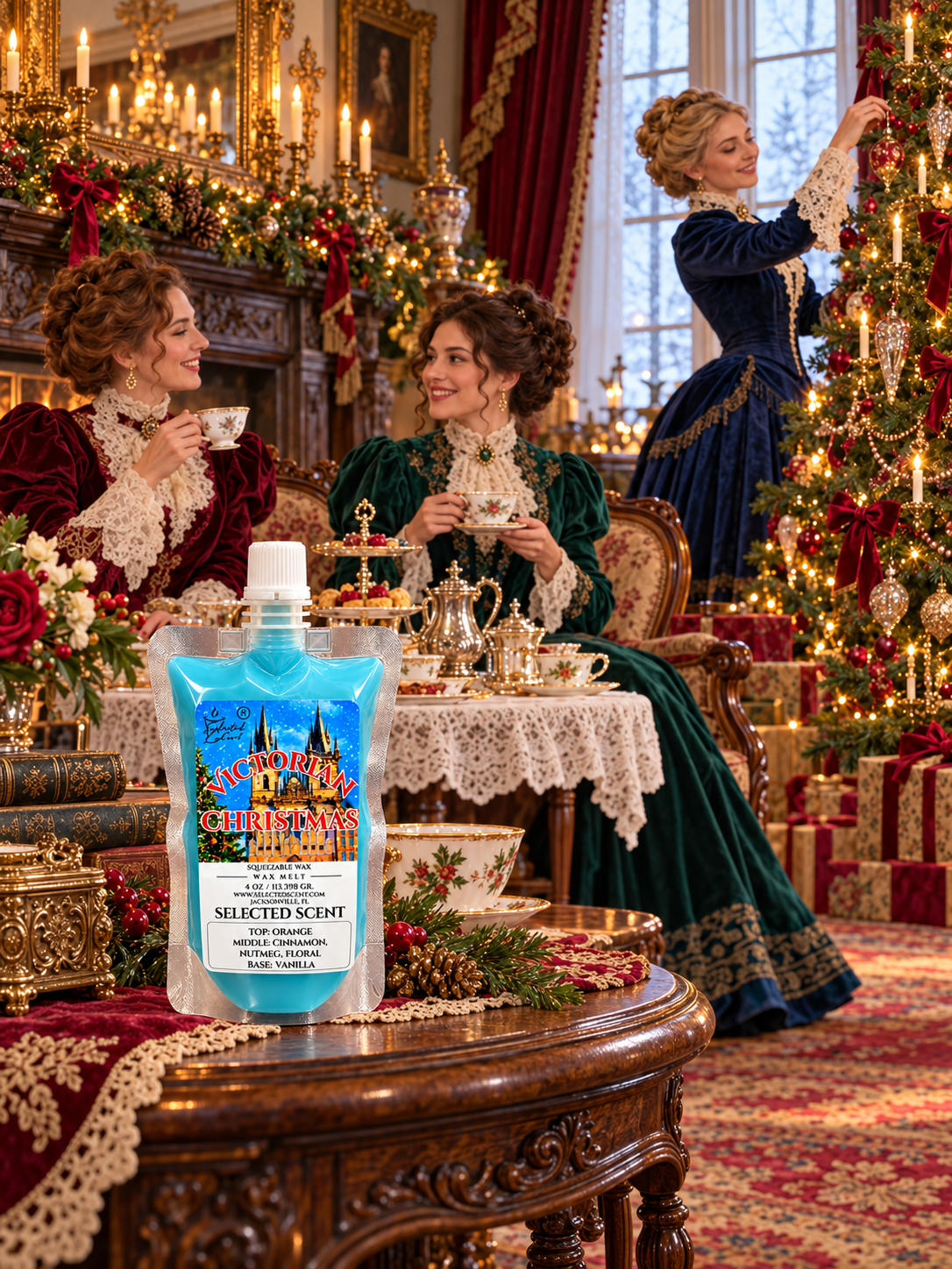 Victorian Christmas Squeezable Wax Melt | Holiday Wax Melts