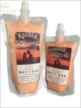Selected Scent Amber Romance all natural squeezable wax melt in reusable pouch with vanilla bean and musk scent