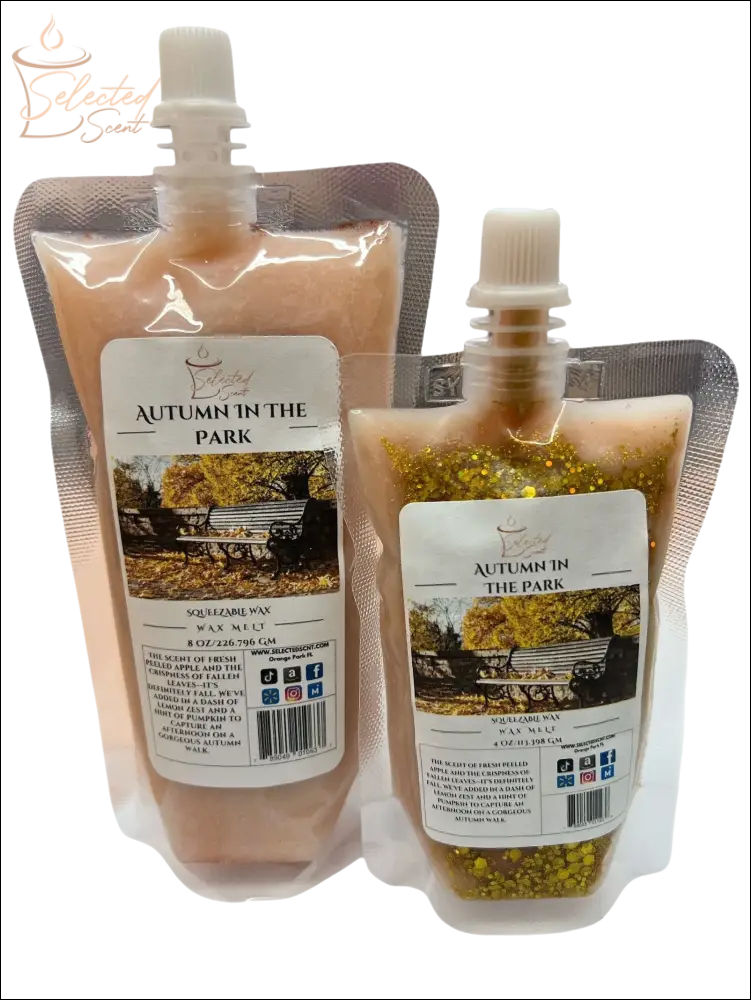 Selected Scent Autumn in the Park long lasting home fragrance wax melts in refill pouches