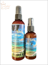 Selected Scent 247 Bahamas Breeze long-lasting tropical scent spray in two spray bottles with colorful beach-themed labels