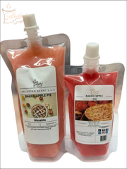 Selected Scent baked apple pie wax melt in resealable pouch with scented wax inside