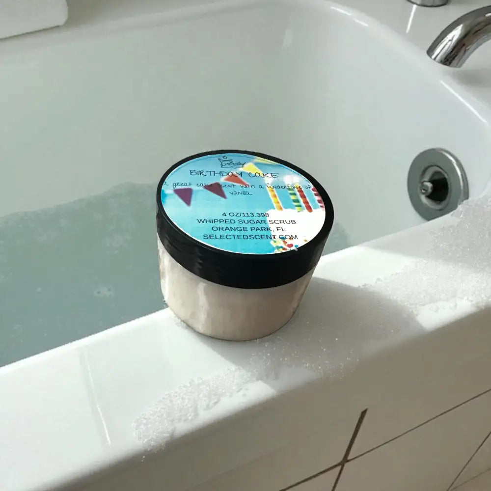 Birthday cake whipped sugar body scrub