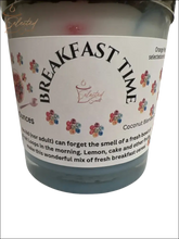Selected Scent all natural breakfast candle with fresh breakfast cereal and coconut blend scent in decorative jar