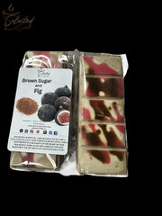 Selected Scent brown sugar fig scented home fragrance wax melts with caramel and fig design