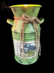 Selected Scent green Electric Decorative Warmer with floral design and rustic rope bow