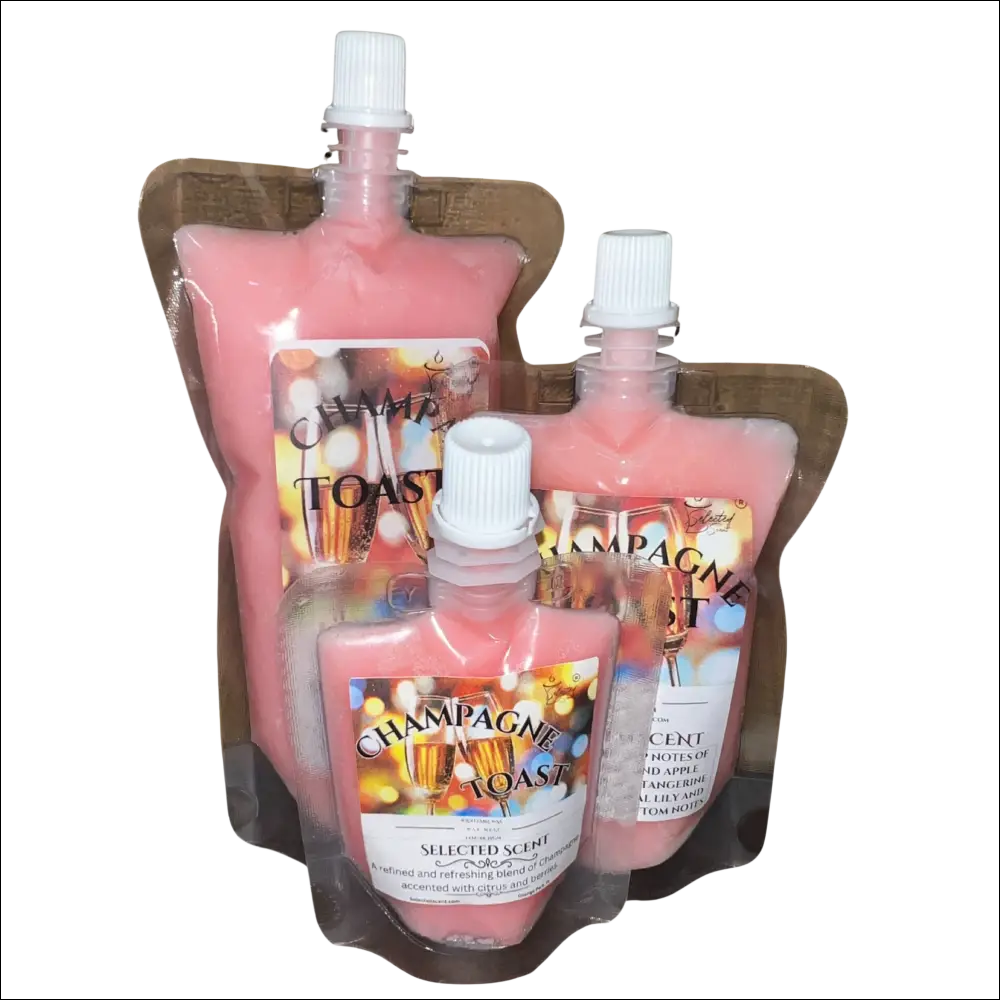 Champagne toast squeezable wax melts for home