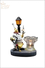 Selected Scent Electric Decorative Warmer featuring chef figurine with menu and lamp post design