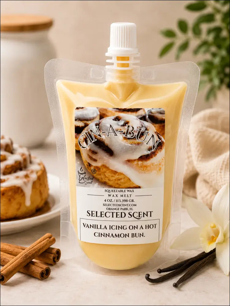 Cin-a-bun squeezable wax melt long lasting home fragrance
