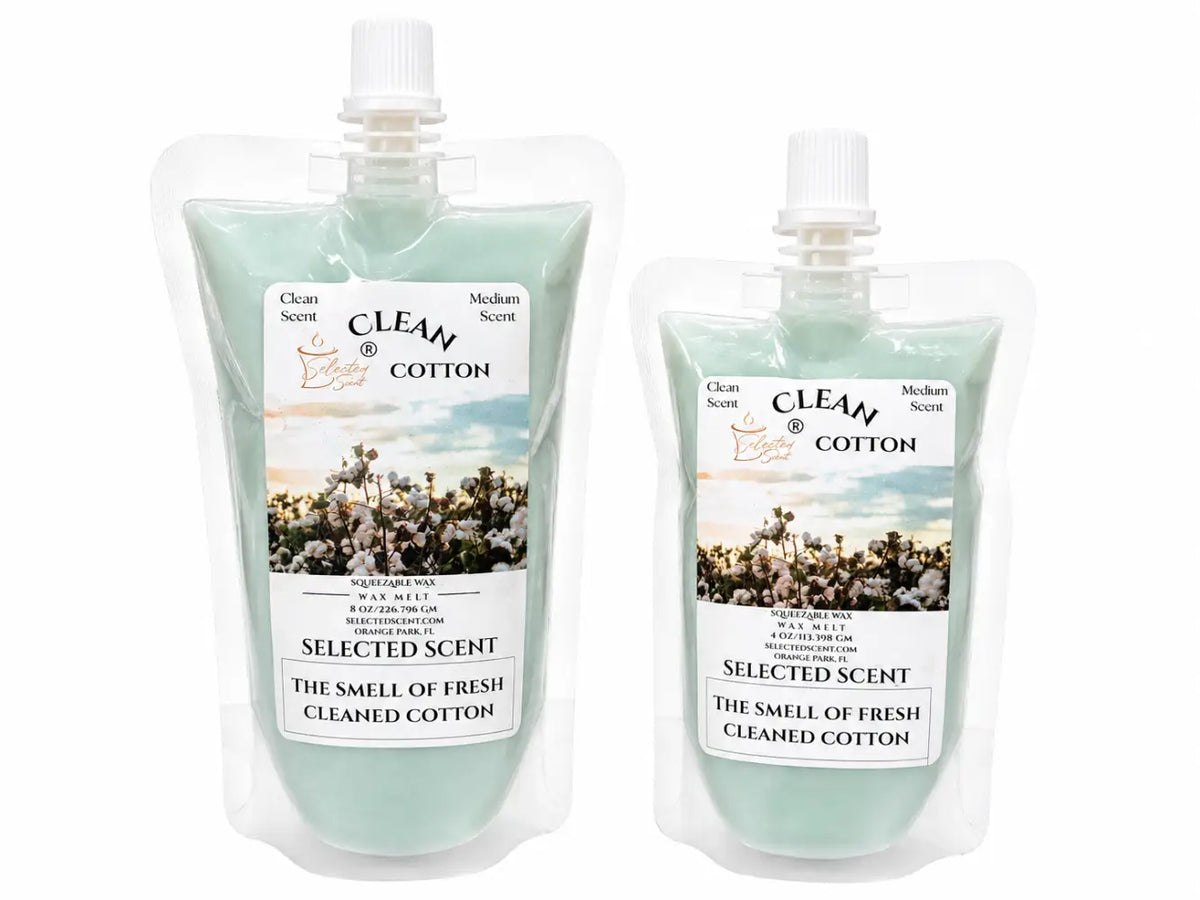 Clean cotton squeezable wax melt fresh laundry scented