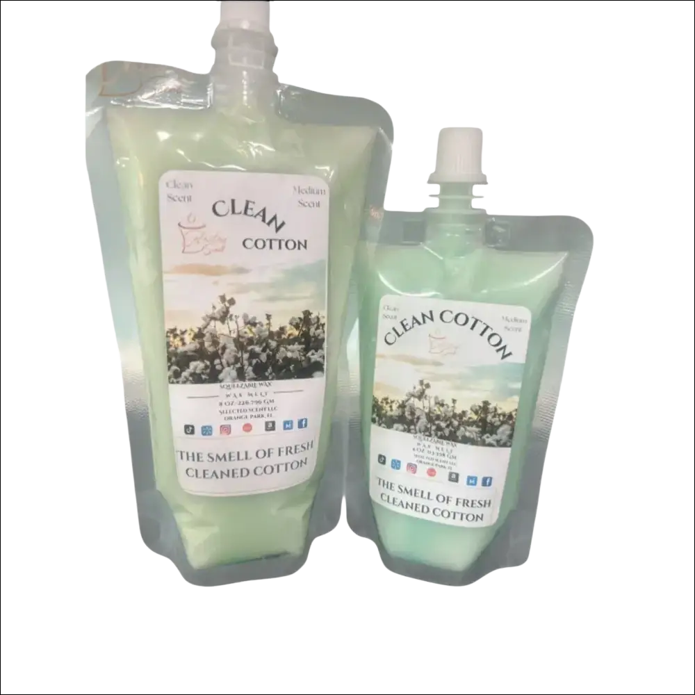 Clean cotton squeezable wax melt fresh laundry scented