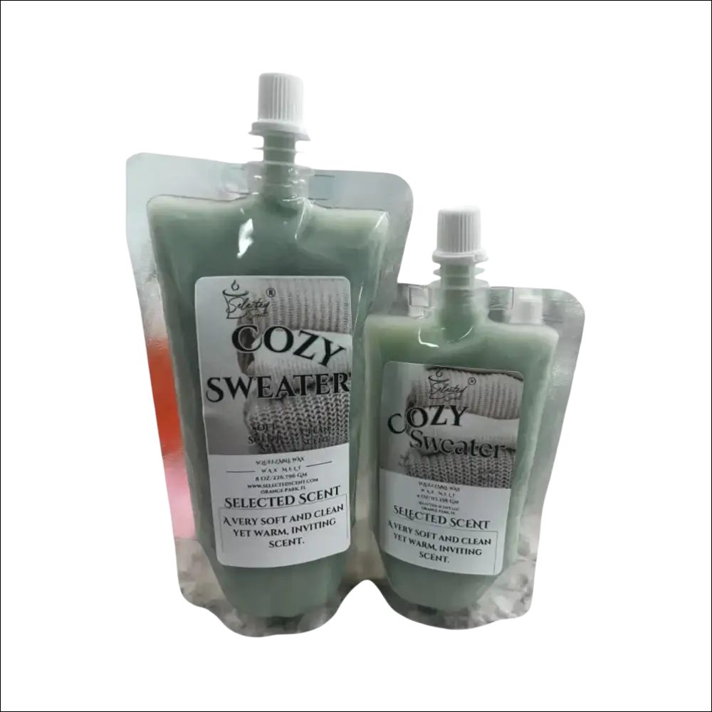 Cozy sweater squeezable wax melt all natural melts