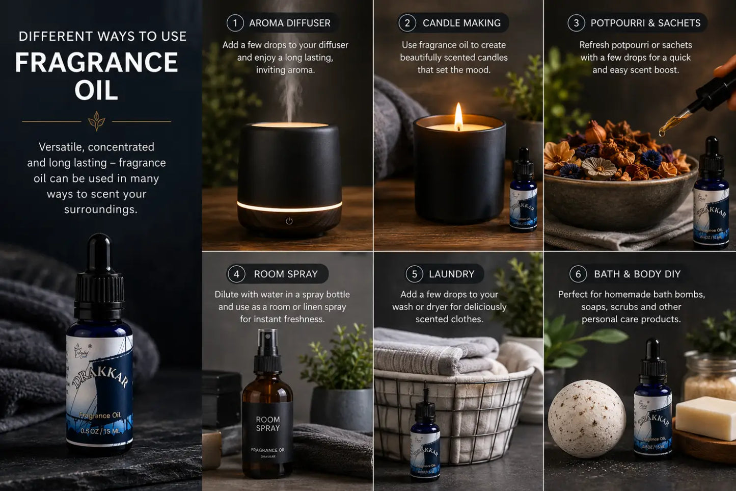 Drakkar 100% fragrance oil – bold masculine cologne by selected scent
