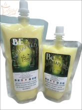 Selected Scent squeezable pomegranate bamboo wax melt in two sizes with medium woody scent