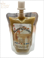 Selected Scent coffee scented wax melt in a squeezable pouch with frappaccino label