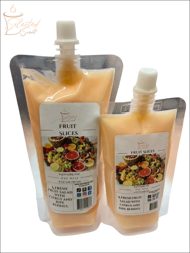 Selected Scent Fruit Slices long lasting wax melts for home with citrus and ripe berries fragrance