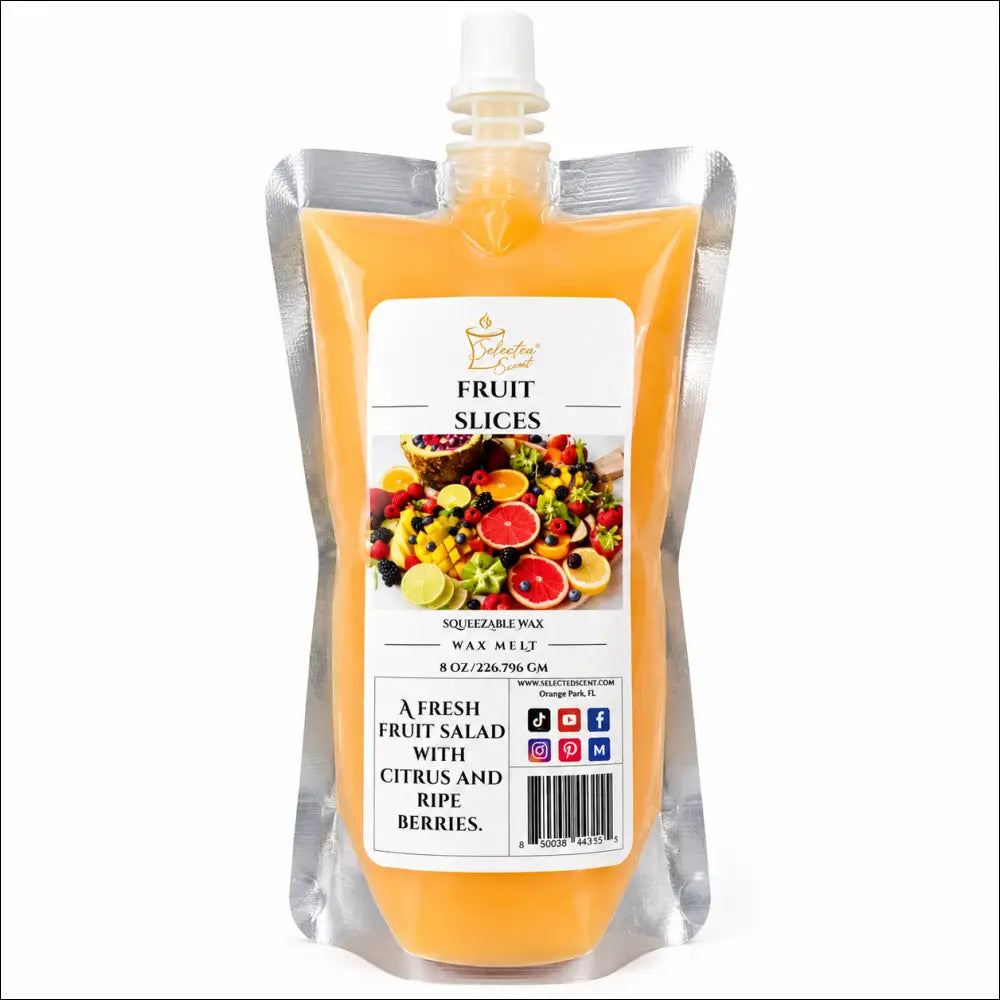 Fruit slices long lasting squeezable wax melts for home - 8 ounces