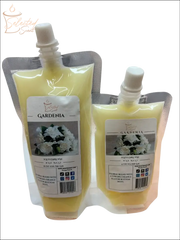Selected Scent gardenia squeezable wax melt two pack with floral fragrance in yellow pouches