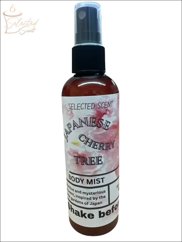Selected Scent Japanese Cherry Tree body mist spray bottle with alcohol free formula