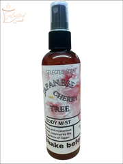 Selected Scent Japanese Cherry Tree body mist spray bottle with alcohol free formula