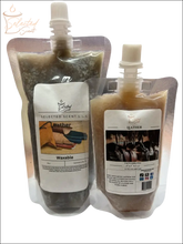 Selected Scent all natural wax melts in refill pouches with leather fragrance scent