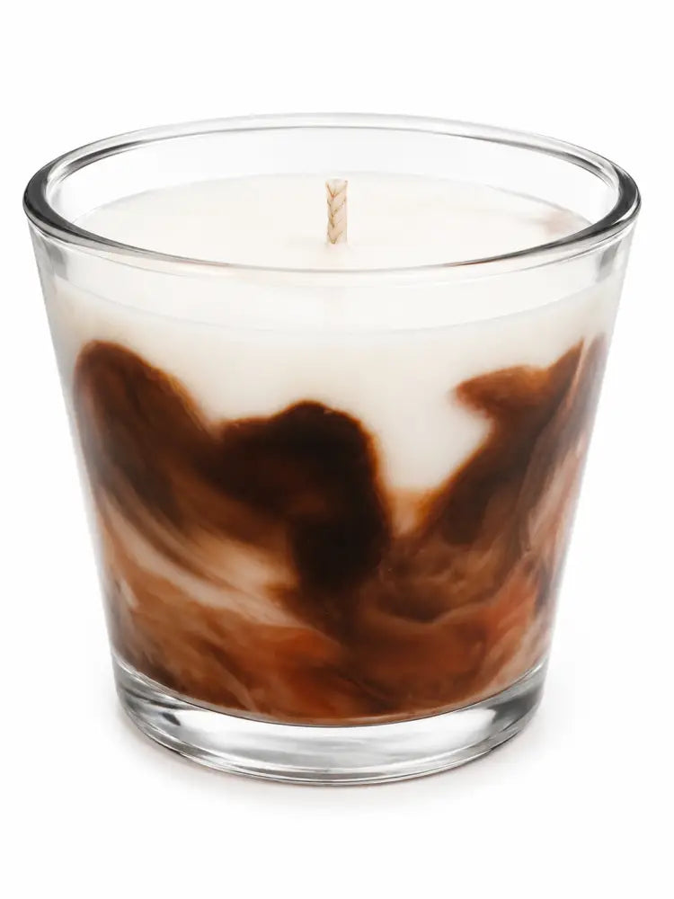 Mahogany marbled 8 ounce candle