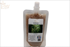 Selected Scent mahogany teakwood wax melt refill pouch with natural forest image on label