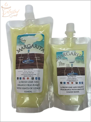 Selected Scent Margarita squeezable wax melt pouch with fresh lime and orange fragrance and lemon rinds