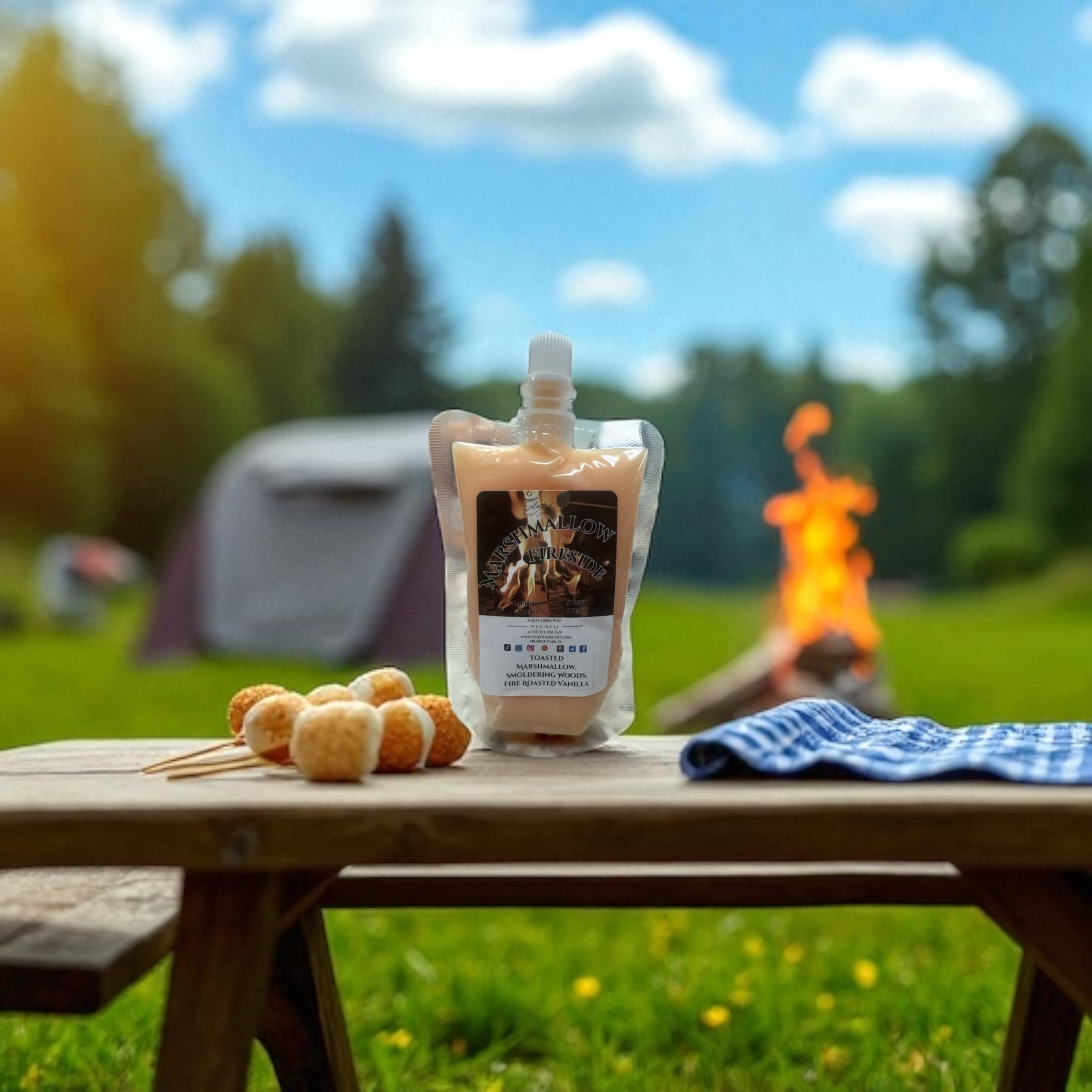 Marshmallow fireside squeezable wax melt fall seasonal favorites