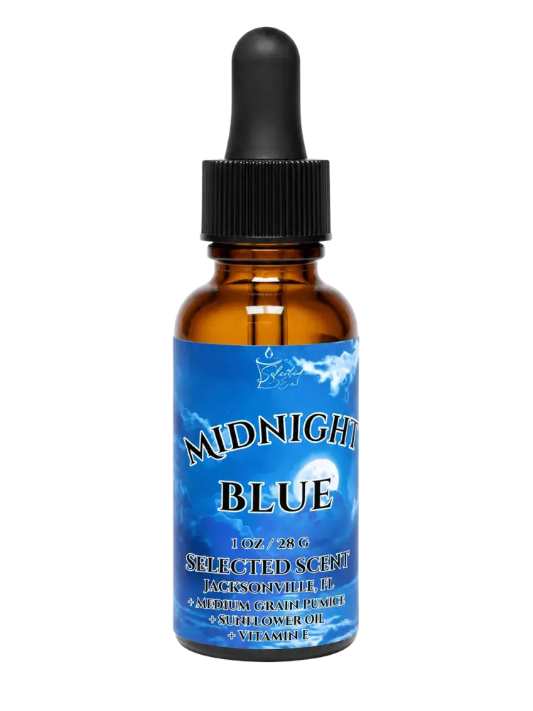 Midnight blue body oil – luxurious hydration & sophisticated fragrance by selected scent