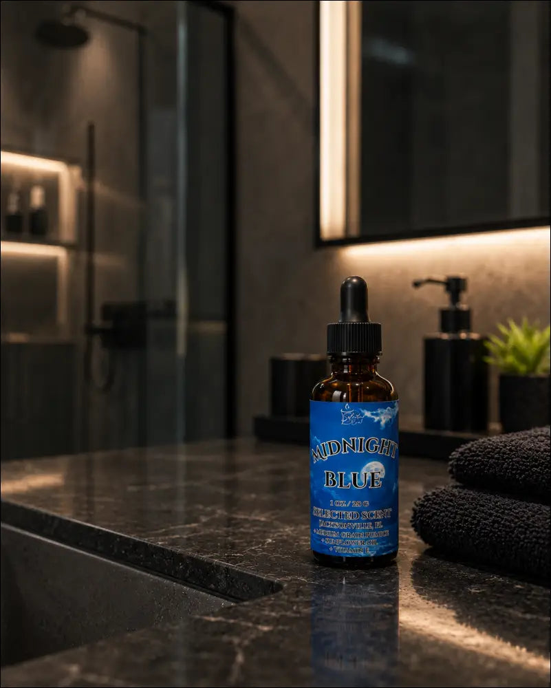 Midnight blue body oil luxurious and hydrating