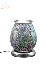 Selected Scent Electric Decorative Warmer with multicolored mosaic glass and chrome base