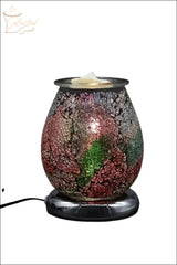 Selected Scent Electric Decorative Warmer with colorful mosaic glass design and black base