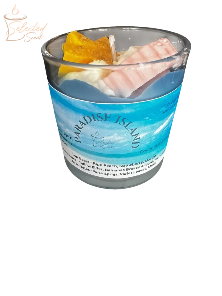 Paradise Island 8 OZ Specialty Candle Sculpted And Designer