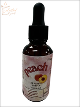 Selected Scent peach all natural body oil for hydrating and protecting skin in a 1 oz dropper bottle