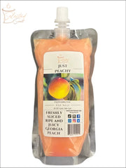 Selected Scent Just Peachy wax melt pouch with long lasting fragrance of freshly sliced ripe and juicy Georgia peach