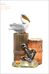 Selected Scent Electric Decorative Warmer featuring a seagull on wooden posts with anchor and starfish details